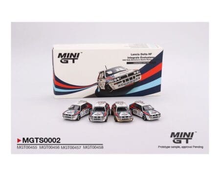 Mini GT 1:64 Lancia Delta HF Integrale Evoluzione  1992 Rally MonteCarlo Martini Racing 4 Cars Set Limited Edition 5000 Set