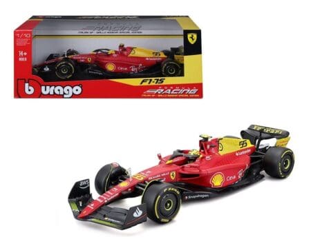 Bburago 1:18 Ferrari F1-75 #55 C. Sainz - 2022 Formula Racing - Italian GP - Giallo Modena Special Edition