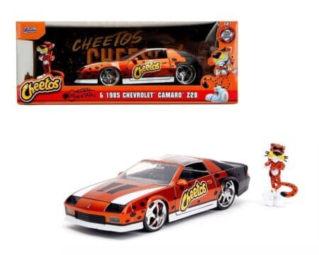 Jada 1:24 1985 Chevrolet Camaro Z28 - Cheetos With Chester Cheetah - Hollywood Rides
