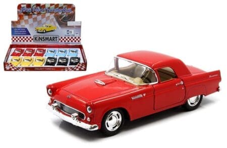 Kinsmart 1:38 1955 Ford Thunderbird Hard Top 5" - Display Tray Set of 12