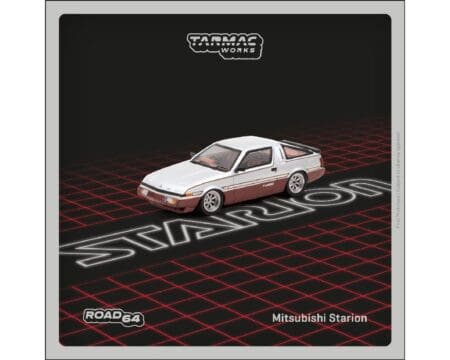 Tarmac Works 1:64 Mitsubishi Starion - Silver / Dark Red- Hobby64