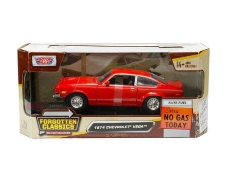 Motormax 1:24 1974 Chevrolet Vega - Red - Forgotten Classics