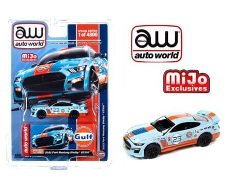 Auto World 1:64 2022 Ford Mustang Shelby GT500 GULF Limited 4,800 Pieces - Mijo Exclusives
