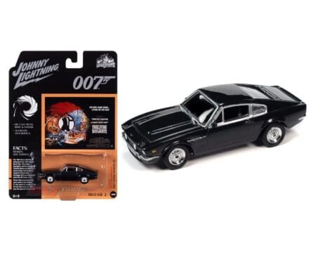Johnny Lightning 1:64 007 James Bond The Living Daylights 1987 Aston Martin V8 - Grey - Pop Culture 2023 Release 2
