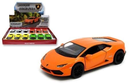 Kinsmart 1:36 Lamborghini Huracan LP610-4 5"  (KT5382D) - Display Tray Box Set of 12