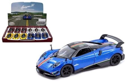 Kinsmart 1:36 2016 Pagani Huayra BC Livery Edition 5″ (KT5400DF) - Display Tray Set of 12