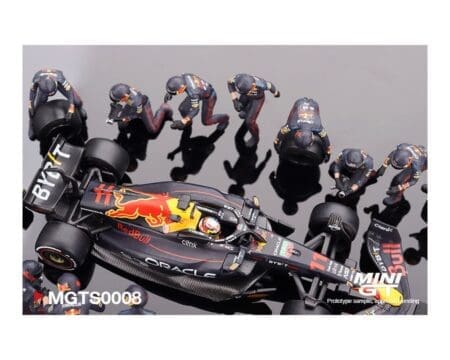 Mini GT 1:64 Oracle Red Bull Racing RB18 #11 Sergio P. 2022 Abu Dhabi GP Pit Crew Set Limited Edition - Image 4