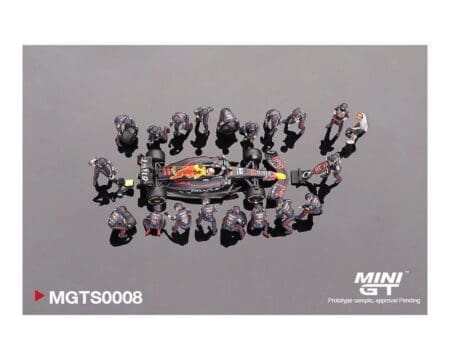 Mini GT 1:64 Oracle Red Bull Racing RB18 #11 Sergio P. 2022 Abu Dhabi GP Pit Crew Set Limited Edition