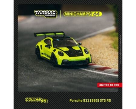 Tarmac Works x Minichamps 1:64 Porsche 911 (992) GT3 RS - Acid Green - Limited to 999 pcs