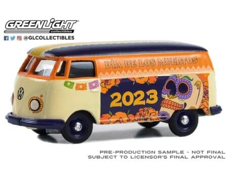 Greenlight 1:64 Volkswagen Type 2 Panel Van Dia De Los Muertos 2023 - Hobby Exclusive Limited Edition