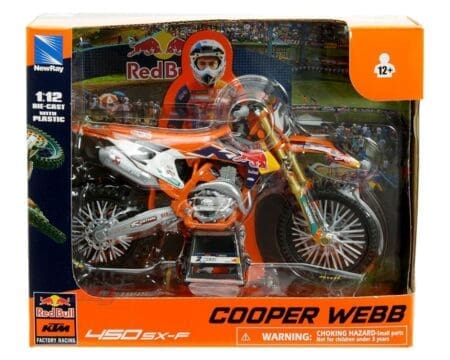 New Ray 1:12 KTM 450 SX-F Factory Racing Red Bull #2 Cooper Webb - Motorcycles