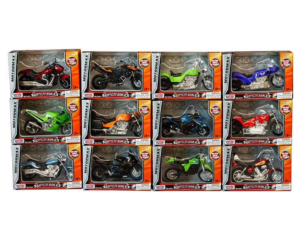 スーパーバイク、MOTORMAX Motormax 1:18 Super Bikes Random Assortment - Motorcycles