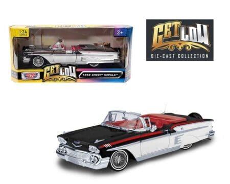 Motormax 1:24 1958 Chevrolet Impala Convertible Lowrider – Get Low MiJo Exclusives