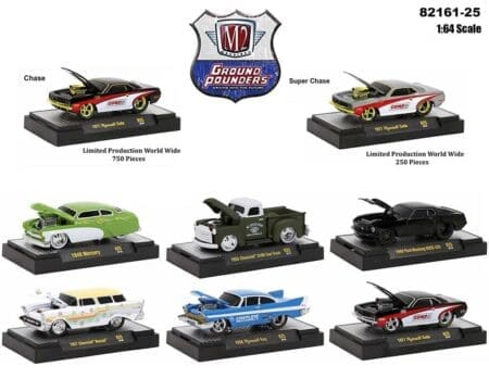M2 Machines 1:64 Ground-Pounders Release 25 6-Car Assortment