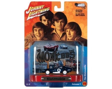 Johnny Lightning 1:64 Diorama 3D Tin Display The Monkees Klutzmobile Shelby Daytona - Blue