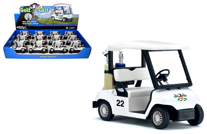 Kinsfun Golf Cart 4.3 with Logo Solid White - Display Tray Set of