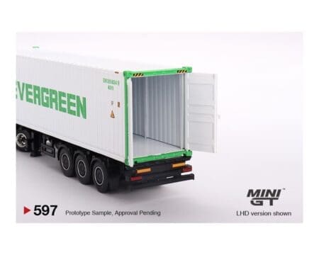Mini GT 1:64 Western Star 49X with 40' Reefer Container EVERGREEN Limited Edition - White - Image 2