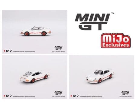 Mini GT 1:64 Porsche 911 Carrera RS 2.7 Grand Prix - White with Red Livery