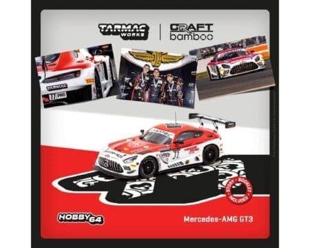 Tarmac Works 1:64 Mercedes-AMG GT3 Indianapolis 8 Hour 2022 Winner Craft-Bamboo Racing R. Marciello / D. Juncadella / D. Morad