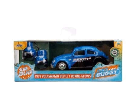 Jada 1:32 1959 Volkswagen Beetle with Boxing Gloves - Spirit Racing - Blue - Punch Buggy Slug Bug