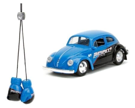 Jada 1:32 1959 Volkswagen Beetle with Boxing Gloves - Spirit Racing - Blue - Punch Buggy Slug Bug - Image 2