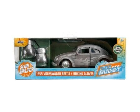 Jada 1:32 1959 Volkswagen Beetle with Boxing Gloves - Matte Grey - Punch Buggy