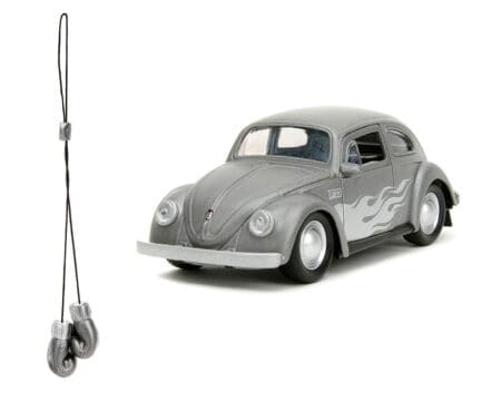 Jada 1:32 1959 Volkswagen Beetle with Boxing Gloves - Matte Grey - Punch Buggy - Image 2