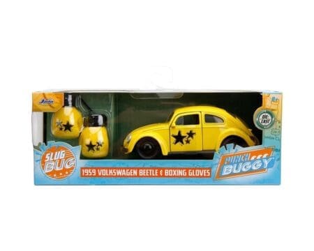 Jada 1:32 1959 Volkswagen Beetle with Boxing Gloves - Yellow - Punch Buggy