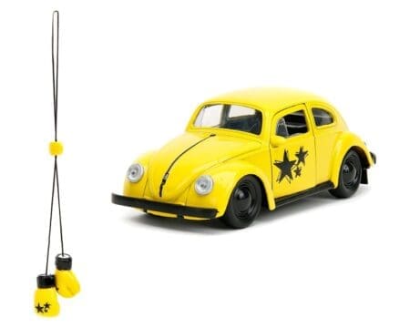 Jada 1:32 1959 Volkswagen Beetle with Boxing Gloves - Yellow - Punch Buggy - Image 2