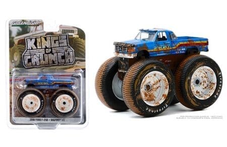 Greenlight 1:64 Kings of Crunch Series 7 - Bigfoot #7 - 1996 Ford F-250 Monster Truck (Dirty Version) (Blue)