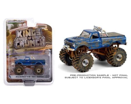 Greenlight 1:64 Kings of Crunch Series 9 - 1970 Chevrolet K-10 Monster Truck USA-1 (Heritage, Dirty Version) - Blue