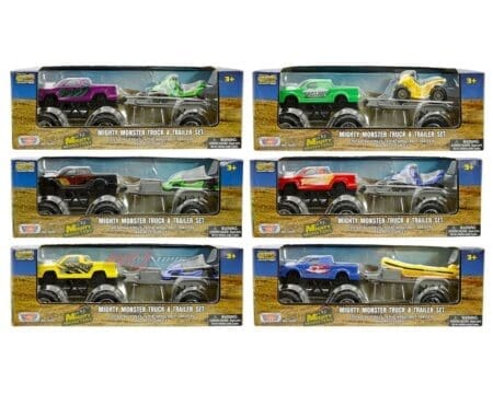 Motormax Mighty Monster Truck & Trailer Set Assortment  5"