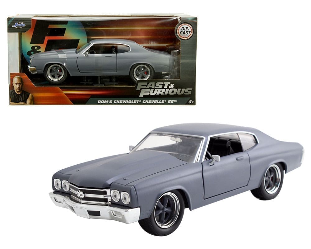 全信頼を寄せる Jada Fast - Grey Primer - SS Chevelle Chevrolet Dom's 1:24 ミニカー