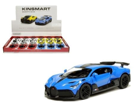 Kinsmart 1:36 Bugatti Divo 5" - Display Tray Set of 12