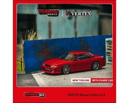 Tarmac Works 1:64 VERTEX Nissan Silvia S13 - Red Metallic - Global64