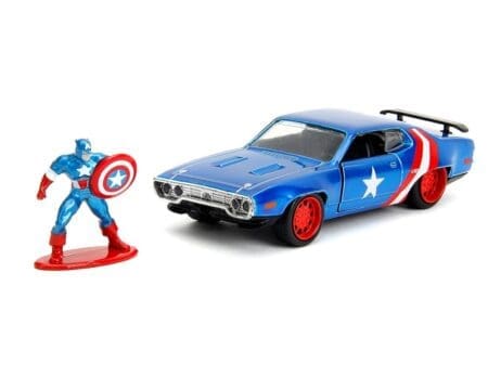 Jada 1:32 1971 Plymouth GTX and Captain America – Marvel Avengers – Hollywood Rides - Image 2