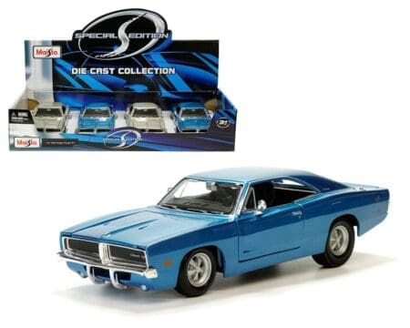 Maisto 1:24 1969 Dodge Charger – Special Edition – Display Tray Set of 4