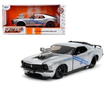 Jada 1:24 1970 Ford Mustang Boss 429 with Engine Blower - Highway Drag - Silver – Bigtime Muscle