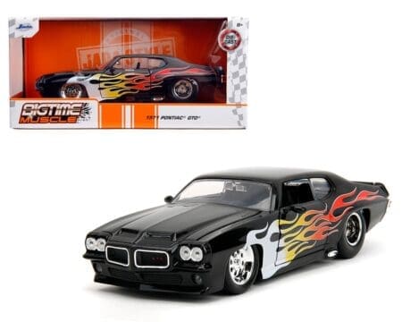 Jada 1:24 1971 Pontiac GTO Judge (Black) with Flames – Bigtime Muscle