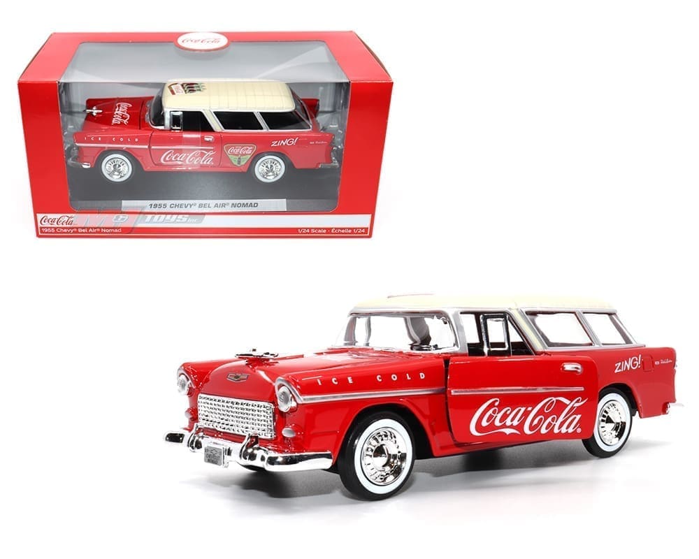 1955 Chevrolet Bel Air Nomad Red White Top Coca-Cola 1/24