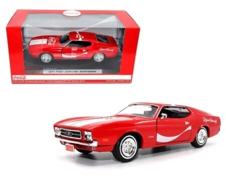 Motor City Classics 1:24 1971 Coca-Cola Ford Mustang Sportsroof - Red