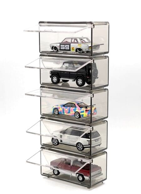 Diecast Storage 1:64 Single Car Interlocking Showcase 5-Pack (9cm x 4cm x 4cm) - Image 4