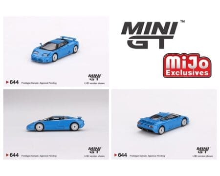 Mini GT 1:64 Bugatti EB110 GT - Blu Bugatti - MiJo Exclusives
