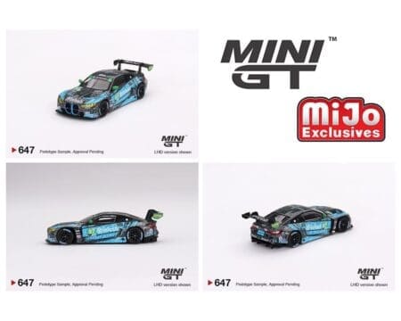 Mini GT 1:64 BMW M4 GT3 #97 Turner Motorsport IMSA 2023 Laguna Seca GTD 2nd Place - Blue/Black - MiJo Exclusives