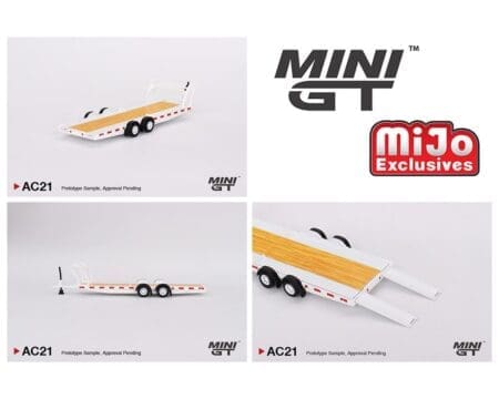 Mini GT 1:64 Car Hauler Trailer - White