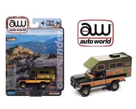 Auto World 1:64 1980 Chevrolet K10 Silverado With Camper Limited 2,496 Pcs -Auto World Store Exclusives