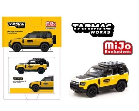 Tarmac Works 1:64 Land Rover Defender 90 Trophy Edition - Yellow/Black - MiJo Exclusives