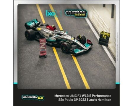 Tarmac Works 1:64 Mercedes-AMG F1 W13 E Performance Sao Paulo Grand Prix 2022  Lewis Hamilton- Global64