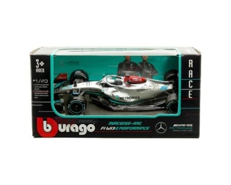 Bburago 1:43 Mercedes-AMG F1 W13 E Performance #63 George Russell - AMG Petronas Formula One Team - Race Series Window Box