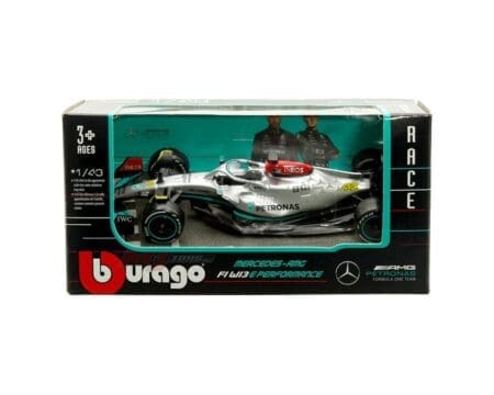 Bburago 1:43 Mercedes-AMG F1 W13 E Performance #44 Lewis Hamilton - AMG Petronas Formula One Team - Race Series Window Box